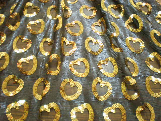 1.Gold Angel Heart Sequins